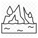 Schelfeis Schmilzt Schelfeis Polareis Symbol