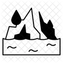 Schelfeis Schmilzt Schelfeis Polareis Symbol
