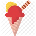 Eis Waffel Schokostuckchen Symbol