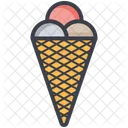 Waffel Eis Sahne Symbol