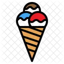 Eis Sahne Waffel Symbol