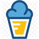 Waffel Eis Sahne Symbol