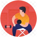 Ejercicio con mancuernas  Icono