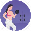Ejercicio con mancuernas  Icono