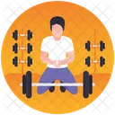 Ejercicio con mancuernas  Icono