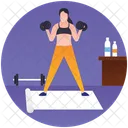 Ejercicio De Gimnasio Entrenamiento Equipo De Gimnasio Icono