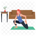 Ejercicio De Yoga Trucos De Fitness Ejercicio Corporal Icono