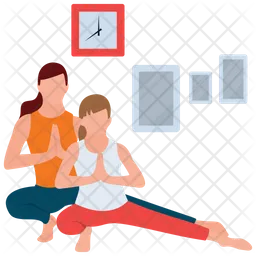 Ejercicio de yoga  Icono