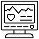 EKG Aufzeichnung Kardiogramm Pulsfrequenz Symbol