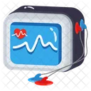 EKG Elektrokardiogramm Maschine Symbol