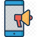 Marketing Movil Megafono Movil Icono