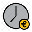 El Tiempo Es Dinero Reloj Euro Icon