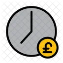 El Tiempo Es Dinero Reloj Libra Esterlina Icon