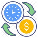 Dinero Tiempo Reloj Icon