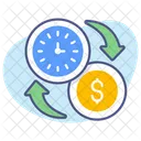 Dinero Tiempo Reloj Icon