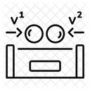 Elastic Collision Momentum Energy Icon