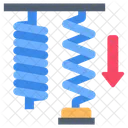 Elastic Force Spring Force Compressed Spring Icon