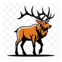 Elch Hirsch Tier Symbol