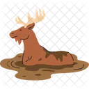 Elch im Schlamm  Symbol