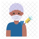 Elder Man Vaccination  Icon
