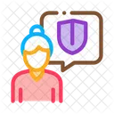 Old Shield Woman Icon