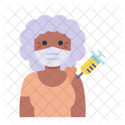 Elder Woman Vaccination Icon