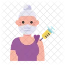 Elder Woman Vaccination  Icon
