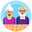 Elderly Old Age Persons Old Couple Icon
