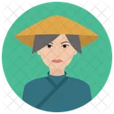 Elderly Asian Woman Icon