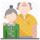 Elderly Couple Grandparents Family Icon
