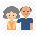 Elderly Couple Couple Marriage Icon