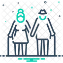 Elderly Couple Romantic Duet Icon