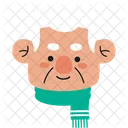 Elderly Scarf Simple Icon
