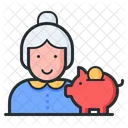 Elderly Saving  Icon