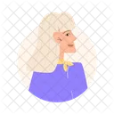 Elderly Woman With Gray Hair  Icon