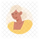 Elderly Woman With Gray Hair  Icon