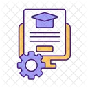 Elearning platform settings  Icon