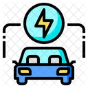 Electicidade Carro Ev Ícone
