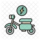 Electric Bike Motorcycle Ecology Icon