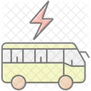 Electric Bus Lineal Color Icon Icon