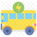 Electric Bus Electric Vehicle Charging Bus Icon