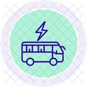 Electric Bus Line Icon Icon