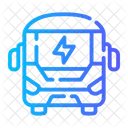 Electric Bus Car Vehicle Icon