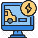 Electric Car Car Service Maintenance Icon
