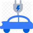 Electric Car Air Pollution Smog Icon