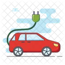 Electric Car Electric Vehicle Charging Car Icon