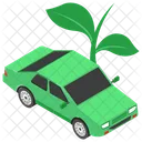 Electric Car Renewable Energy Green Car Icon