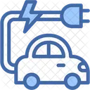 Electric Car Ecology And Environment Transportation Icon