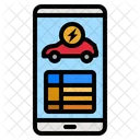 Electric Car Application Mobile Application Electric Car Icon