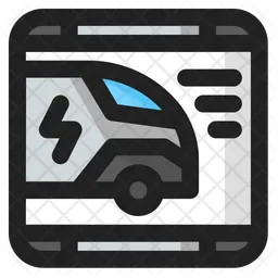 Electric Car Check  Icon
